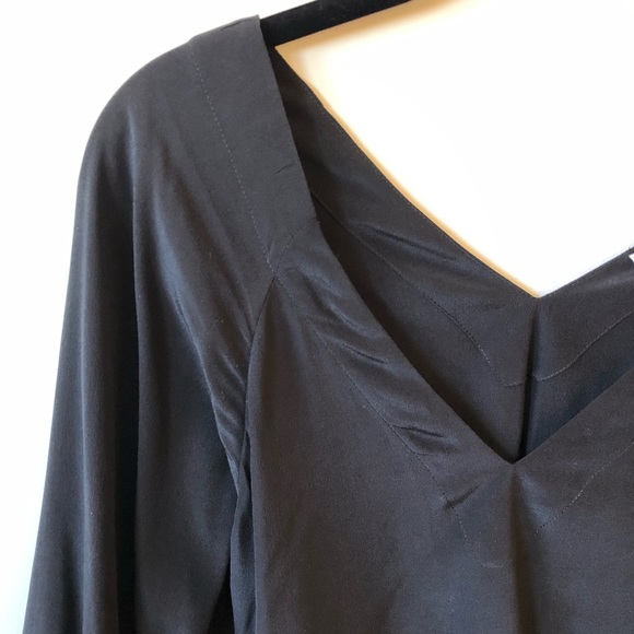 Joie Vertigo Silk Peplum Blouse in Black - Picture 2 of 6